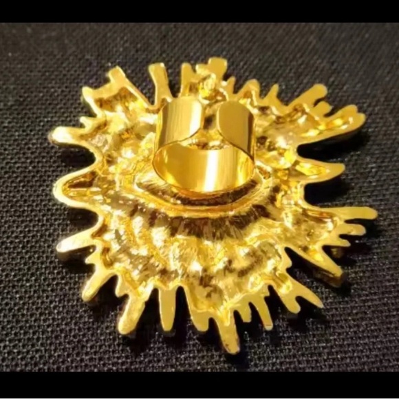 Surrealism Blue Eyes Baroque Eyes Adjustable Ring - Picture 3 of 10